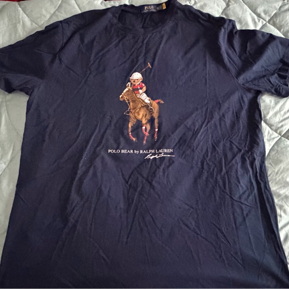 Polo by Ralph Lauren Polo Bear Big and Tall navy blue Tee